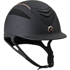 Onek Casque d'équitation or rose mat Bleu