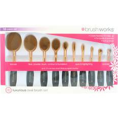 Brushworks Luxurious Oval Brush Set 10-pack