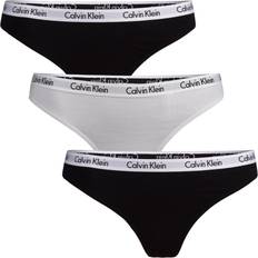 Dame - String Truser Calvin Klein Carousel Thongs 3-pack - Black/White/Black