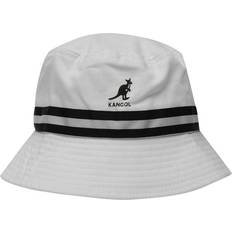 Cotton Hats Kangol Stripe Lahinch Bucket Hat - White