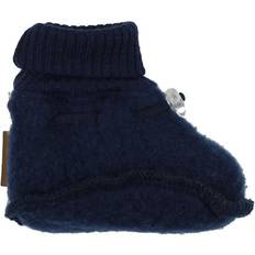 Drawstring Indoor Shoes Children's Shoes Mikk-Line Futter Soft Wool - Navy