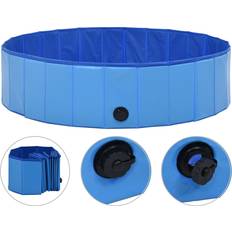 Piscina per Cani Animali domestici vidaXL Piscina Per Cani Pieghevole Blu 120x30 cm In PVC