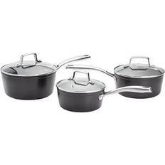 Black Cookware Sets Stellar Rocktanium Cookware Set with lid 3 Parts