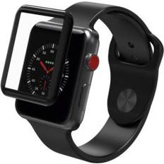 Montre connectée Protecteurs d'Écran Zagg InvisibleShield CURVE Elite Protection d'écran pour montre intelligente verre couleur de cadre noir pour Apple Watch (38 mm)