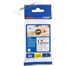 Brother tze tape 12mm Brother P-Touch Labelling Tape Black on Clear