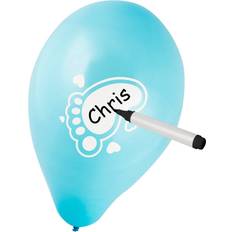 Latex Ballon Writable Baby Boy Blue/White 6-pack