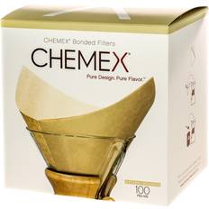 Chemex Kaffeemaschinen Chemex FSU-100 Pre Folded Square Natural Filter