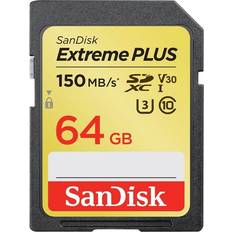 Schede di Memoria & Chiavette USB SanDisk EXTREME PLUS SDSDXW6-064G-GNCIN Memory Card SDXC 64 GB Classe 3 60 MB/s