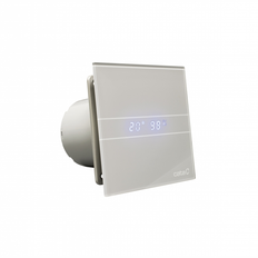 Argent Ventilateurs d'Extraction de Salle de Bain Cata E-100 Glass Silver Timer