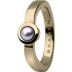 Vit Ringar Skagen Ring - Gold/Pearl