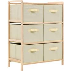 Beige Storage Cabinets vidaXL 246439 Storage Cabinet 59x75cm