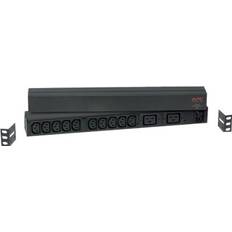 12 Regletas de Enchufes y Enchufes Múltiples Schneider Electric APC Rack Mount PDU, Basic 120V-230V/16A, (12) Outlets, 1U Horizontal Rackmount (AP9559)