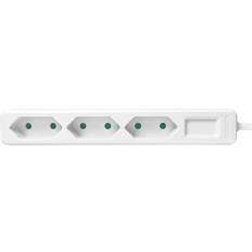 Blanc Bandes Électriques et Prises Multiples LogiLink Multiprise LPS229 x3 blanc fiche avec contour