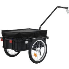 Chariots de Vélo & Remorques Vélo Tandem vidaXL Bicycle Trailer 155x60x83 cm Steel Black