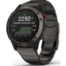 Garmin Fenix 6 Pro Solar Titanium with Titanium DLC Band