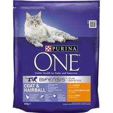 Pets Purina One Coat and Hairball Cat Food Chicken 0.8kg