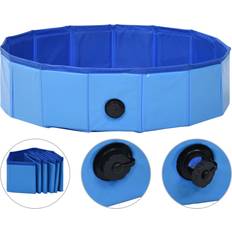 vidaXL Piscina Per Cani Pieghevole Blu 80x20 cm in PVC