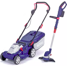 34cm Cordless Lawnmower and Trimmer combo
