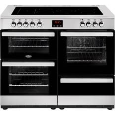 110cm - 32A Ceramic Cookers Belling Cookcentre 110E Stainless Steel, Black