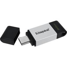 Schede di Memoria & Chiavette USB Kingston Chiavetta USB 64 GB DataTraveler 80 Interfaccia USB 3.2 Colore Argento Nero