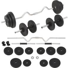 Juegos de barras vidaXL Barbell and Dumbbells Set 30kg