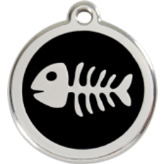 Kæledyr Red Dingo Enamel Fish Bone Large