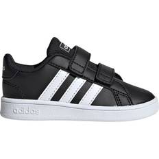 Adidas Infant Grand Court - Core Black/Cloud White/Cloud White