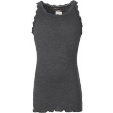 Girl's Lace Top - Dark Grey Melange (59159-009)