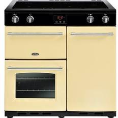 90cm - Convection/ Fan Oven Induction Cookers Belling Farmhouse 90EI Beige