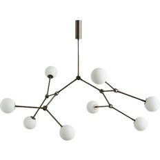 101 Copenhagen Drop Bulb Black/Brass Lámpara Colgante 157cm