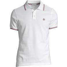 Moncler S Pikétröjor Moncler Polo Shirt - White