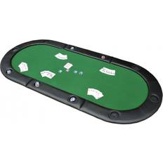 Homcom Classic 3 Folding Poker Table with Drink Holders Carry Bag