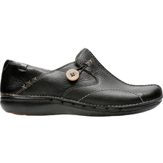 43 ½ - Damen Loafers Clarks Un Loop - Black Leather