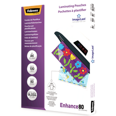 Blanc Films de plastification Fellowes ImageLast Laminating Pouches ic A4