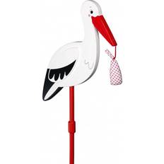 Flower Decor Stick Stork with Baby Cloth