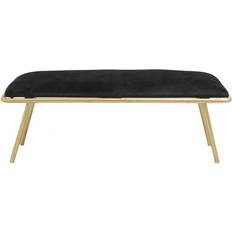 Black Settee Benches Nordal Warm Settee Bench 122x36cm