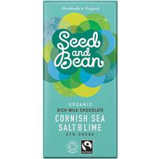 Seed and Bean Cornish Sea Salt & Lime Milk Chocolate Bar 85g