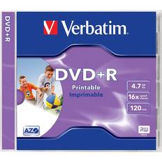 Cd jewelcase Verbatim DVD+R 4.7GB 16x Jewelcase 1-Pack Wide Inkjet (43507)