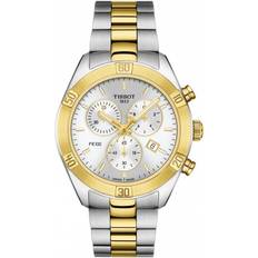 Tissot Pr 100 Sport Chic Two-Tone Link Bracelet Chronograph, 38mm