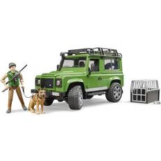 Fuoristrada Bruder Land Rover Defender Station Wagon with Forester & Dog 02587