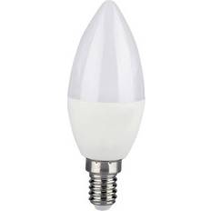 E14 - Multicolore Lampade LED V-TAC Lampadina led a bulbo 4,5 W Candela Smart RGB WW CW