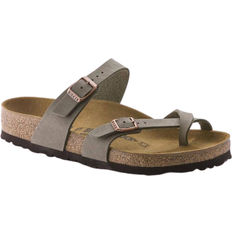 Gris - Hombre Sandalias Birkenstock Mayari Birko-Flor Nubuck - Stone