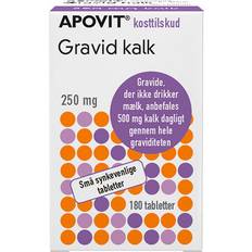 Magnesium 250mg Apovit Gravid Kalk 250mg 180 stk