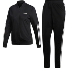 Damen - Laufen Jumpsuits & Overalls Adidas Back 2 Basics 3-Stripes Tracksuit Women - Black/Black/White