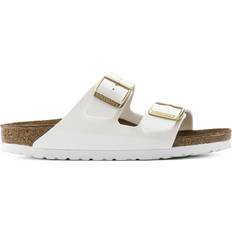 44 - Blanco Sandalias Birkenstock Arizona Birko-Flor Patent - Patent White