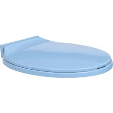 vidaXL Toiletbril Soft-Close Ovaal Blauw