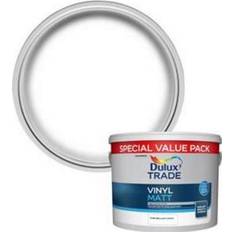 Dulux Trade White Paint Dulux Trade Vinyl Matt Ceiling Paint, Wall Paint Brilliant White 7.5L