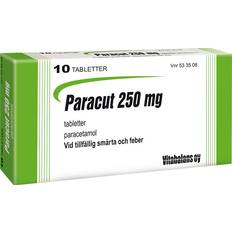 Paracetamol - Värk & Feber - Värktabletter Receptfria läkemedel Paracut 250mg 10 st Tablett