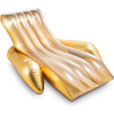 Plastique Matelas Gonflables Intex Shimmering Gold Lounge