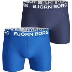 Bomull - Herr Kalsonger på rea Björn Borg Solid Cotton Stretch Shorts 2-pack - Skydiver